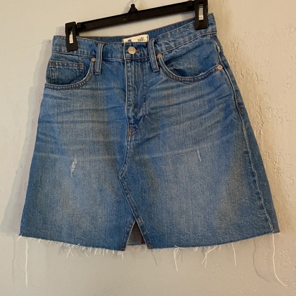 Madewell Rigid Denim A-Line Mini Skirt in Keene Wash - Picture 4 of 12